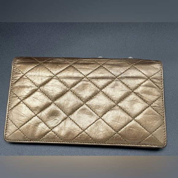 Chanel Gold Cambon Quilted Leather CC Bifold Long Wallet - Picture 3 of 17